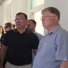 Депутаты горсовета инспекция школы: Омский горсовет, Дмитрий Сахань, Владимир Корбут, Светлана Студеникина